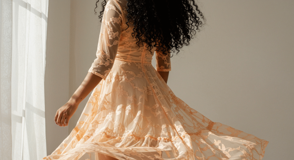 Mesh Midi Dress