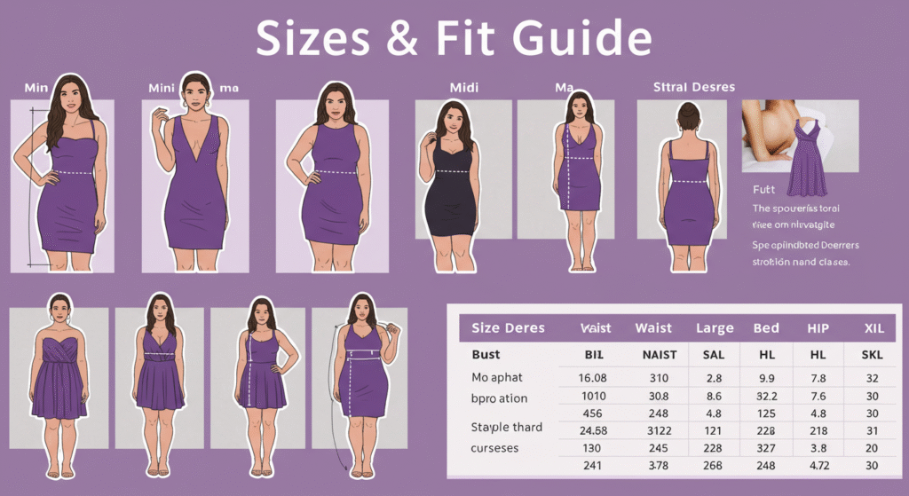purple color dress for women